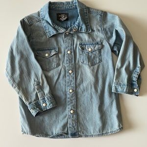 H&M Denim Button-Up Top